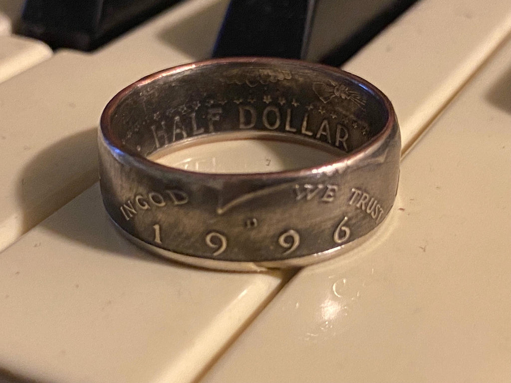 Kennedy Half Dollar Ring (Clad, Post 1971) - Birth Year Ring - Anniversary Ring - Sobriety Anniversary Ring