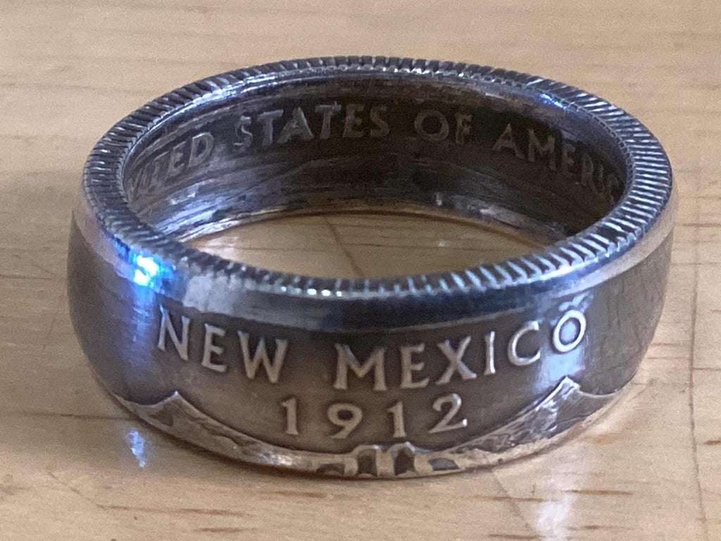 Silver State Quarter Tall Coin Rings
