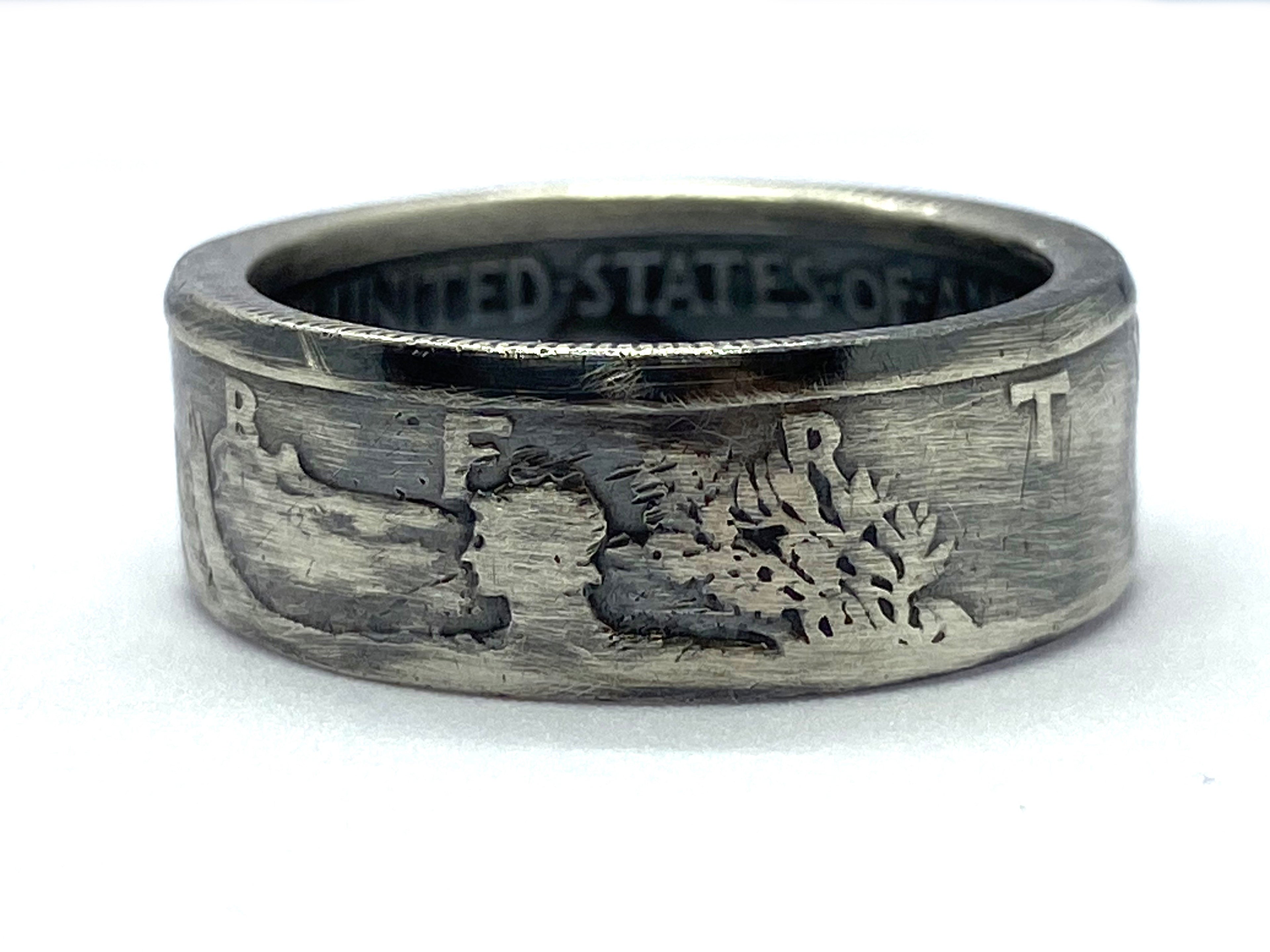 Walking Liberty Silver Half Dollar Coin Ring—Made to Order