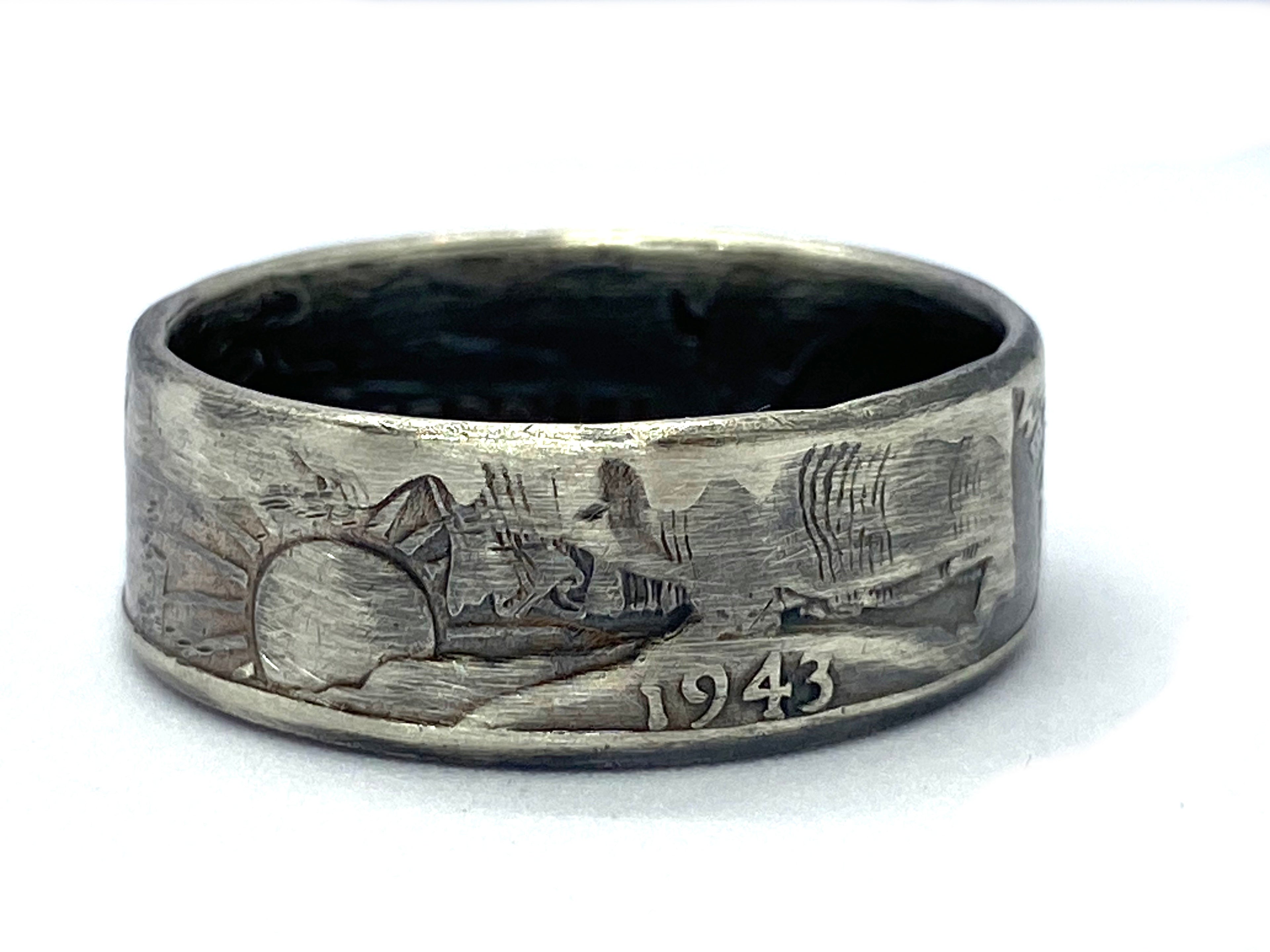 Walking Liberty Silver Half Dollar Coin Ring—Made to Order