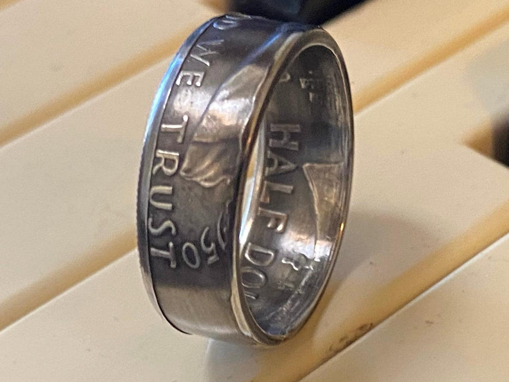 Handcrafted Franklin Half Dollar Coin Ring
